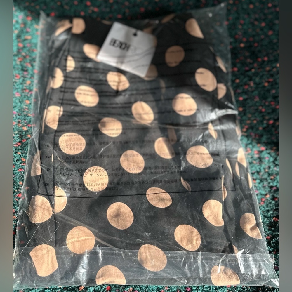 Beach Riot Elodie Polka Dot Maxi Dress Black Ruffle Hem NWT M - Picture 7 of 13